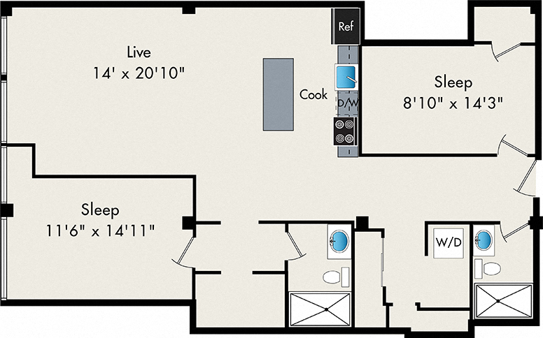 Unit 003A floor plan